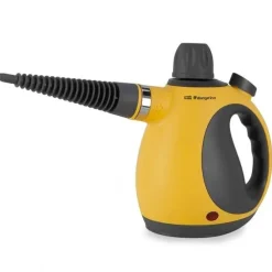 ORBEGOZO VAPORETINO LV 3580 LIMPIADOR A VAPOR - POTENTE Y EFICAZ PARA UN HOGAR SALUDABLE - PRESION DE AGUA 2.6 - 3.2 BAR - POTENCIA 1050W - DEPOSITO 350ML - 9 ACCESORIOS INCLUIDOS - CABLE 3 METROS