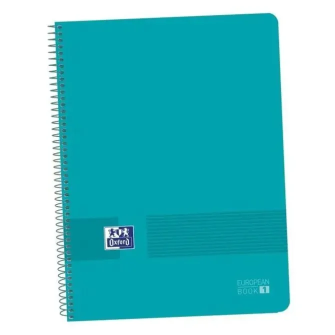 OXFORD BLOC OXFORD A4+ 80H TAPA PLASTICO CN5MM AZUL AQUA 400149420