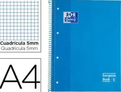OXFORD BLOC OXFORD A4TD C5X5 80H AZUL TURQUE 400028276 MAK035220