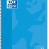 OXFORD EUROPEANBOOK1 CUADERNO ESPIRAL FORMATO A4+ CUADRICULADO 5X5MM - 80 HOJAS - TAPA EXTRADURA ACABADO BRILLANTE - BANDA DE COLOR TURQUESA