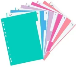OXFORD SEPARADOR A4 5 POSICIONES COLORES PASTEL 400149956
