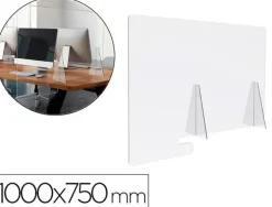 PANTALLA DE PROTECCION ARCHIVO 2000 SOBREMESA METACRILATO TRANSPARENTE 1000X750 MM