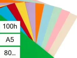 PAPEL 100 HOJAS A5 CUARTILLA 10 COLORES SURTIDOS 210X148,5MM