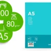 PAPEL BASIC DIN A5 080 GRAMOS 100 UDS BLANCO 28228 CUARTILLAS