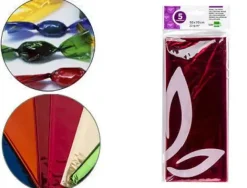 PAPEL CELOFAN LIDERPAPEL 50X70 CM 22G/M2 BOLSA DE 5 HOJAS ROSA