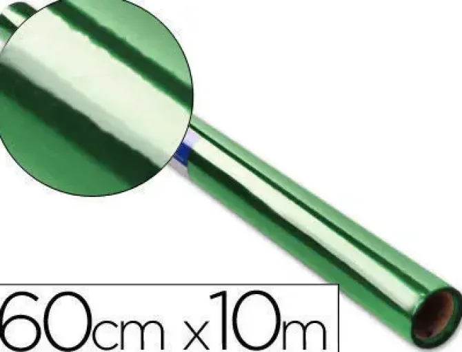 PAPEL CELOFAN LIDERPAPEL ROLLO VERDE -0,60 X 10 MT