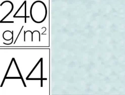 PAPEL COLOR LIDERPAPEL PERGAMINO CON BORDES A4 240G/M2 AZUL PACK DE 10 HOJAS