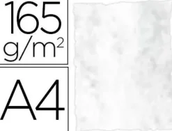 PAPEL COLOR LIDERPAPEL PERGAMINO CON BORDES A4 165G/M2 GRIS PACK DE 25 HOJAS