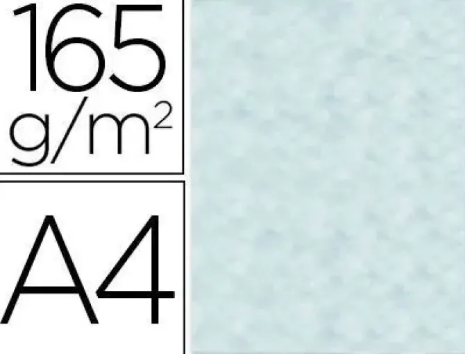 PAPEL COLOR LIDERPAPEL PERGAMINO CON BORDES A4 165G/M2 AZUL PACK DE 25 HOJAS