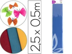 PAPEL CRESPON LIDERPAPEL 50 CM X 2.5M 34G/M2 AZUL MARINO