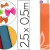 PAPEL CRESPON LIDERPAPEL 50 CM X 2.5M 34G/M2 NARANJA CLARO