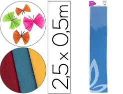 PAPEL CRESPON LIDERPAPEL 50 CM X 2.5M 34G/M2 AZUL