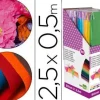 PAPEL CRESPON LIDERPAPEL 0.50 X 2.50 MT ENCELOFANADO -EXPOSITOR DE 80 UNIDADES COLORES SURTIDOS