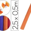 PAPEL CRESPON LIDERPAPEL ROLLO DE 50 CM X 2,5 M 85G/M2 NARANJA