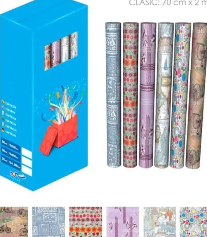 PAPEL DE REGALO 70X200CM DIBUJOS PARA TODO EL AÑO