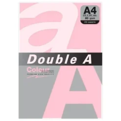 PAPEL DOUBLE A A4 80GR 25H ROSA