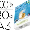 PAPEL FOTOCOPIADORA NAUTILUS SUPERWHITE 100% RECICLADO DIN A3 80 GRAMOS PAQUETE DE 500 HOJAS
