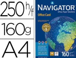 PAPEL FOTOCOPIADORA NAVIGATOR DIN A4 160 GRAMOS 250HOJAS PAPEL MULTIU