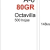 PAPEL 80GR 500HOJAS TAMAÑO OCTAVILLA 148X105MM A6 BLANCO