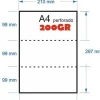 PAPEL 250H 200GR A-4 PERFORADO EN 3 PARTES 9,9MMX210MM PARA RECIBOS BANCARIOS IMPRESORA LASER