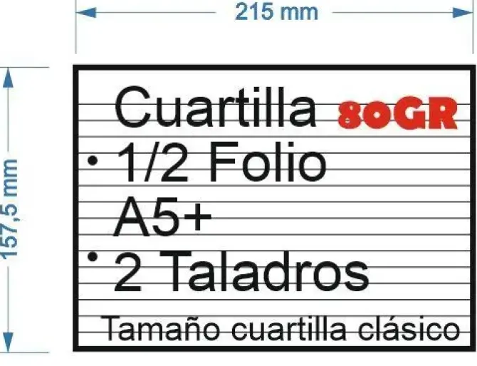 PAPEL 100HOJAS CUARTILLA RAYADO 2 TALADROS 80GR 157,5X215MM NAVIGATOR HOJAS SUELTAS PARA IMPRESORA