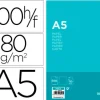 PAPEL LIDERPAPEL A5 80G/M2 PAQUETE DE 500 BLANCO PAPEL CUARTILLA