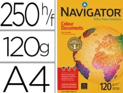 PAPEL NAVIGATOR A4 120GR. BLANCO PAQUETE 250HOJAS 029996