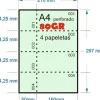 PAPEL NUMERADO VERDE 100H A-4 80GR PERFORADO EN 4 PARTES 74,25MMX210MM + 50MM MATRIZ PARA PAPELETAS O RIFA IMPRESORA LASER O INKJET