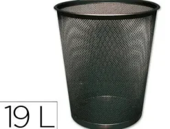 PAPELERA CONNECT METALICA DE REJILLA COLOR NEGRO CS29616