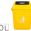 PAPELERA CONTENEDOR Q-CONNECT PLASTICO CON TAPA DE BALANCIN 20 LITROS 340X240X450 MM AMARILLO