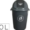 PAPELERA CONTENEDOR Q-CONNECT PLASTICO CON TAPADERA 80L COLOR GRIS 450X760 MM