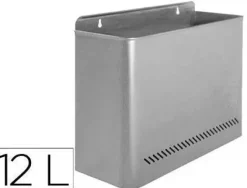 PAPELERA METALICA 99 DE PARED 285X125X325 GRIS