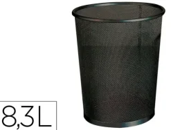 PAPELERA METALICA Q-CONNECT NEGRA - REJILLA- 190X260X235MM