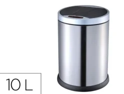 PAPELERA METALICA Q-CONNECT CON SENSOR AUTOMATICO CAPACIDAD 10 LITROS
