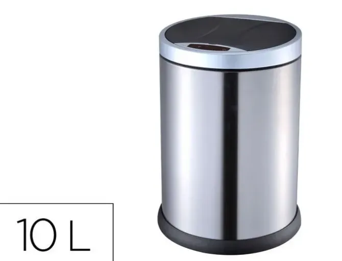 PAPELERA METALICA Q-CONNECT CON SENSOR AUTOMATICO CAPACIDAD 10 LITROS