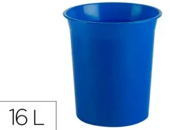 PAPELERA PLASTICO ARCHIVO 2000 ANTIMICROBIANA SANITIZED PLASTICO AZUL 16 LITROS 290X310 MM