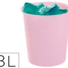 PAPELERA PLASTICO ARCHIVO 2000 ECOGREEN 100% RECICLADA 18 LITROS COLOR ROSA PASTEL