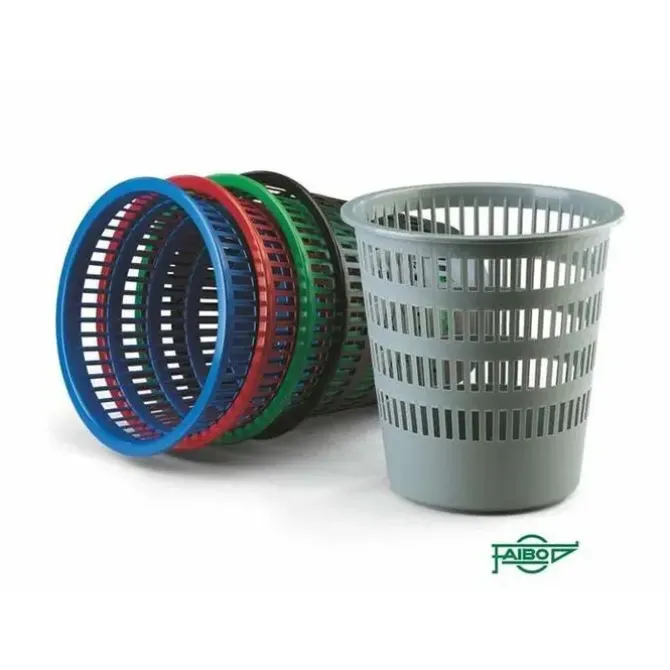 PAPELERA PLASTICO REJILLA RED.AZUL