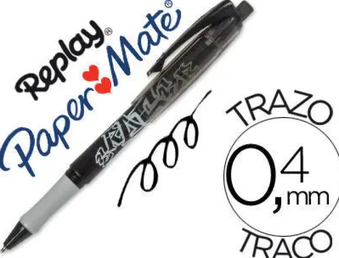 PAPER MATE BOLIGRAFO PAPER MATE REPLAY MAX NEGRO S0835200 MAK119528
