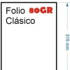 PAQUETE 500 HOJAS PAPEL FOLIO MULTIFUNCION 80 G. UNIVERSAL 305X215MM FORMATO CLASICO