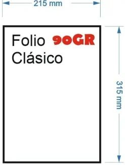 PAQUETE 500 HOJAS PAPEL MULTIFUNCION 90 GR. 305X215MM ESPECIAL FORMATO ANTIGUO FOLIO