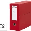 PARDO ESTUCHE ARCHIVADOR APAISADO LOMO 110 MM.TARJETA EN LOMO.FORMATO FOLIO.COLOR ROJO.REF.2457-02