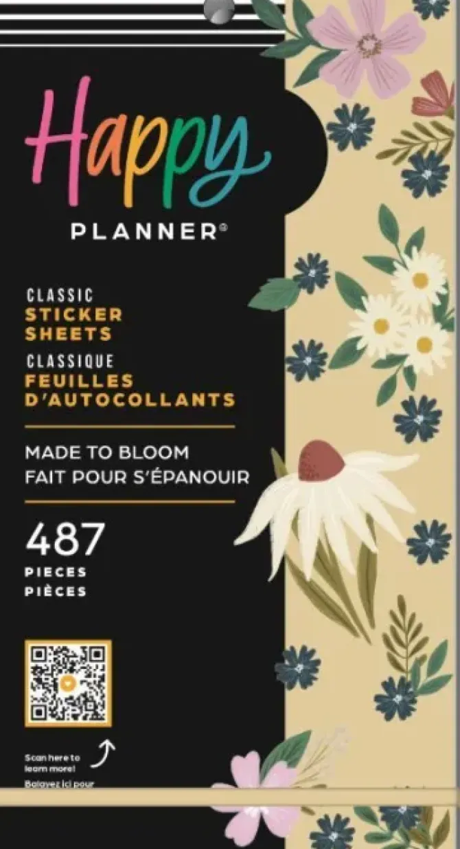 PEGATINAS 487 HAPPY PLANNER BLOOM 30 HOJAS