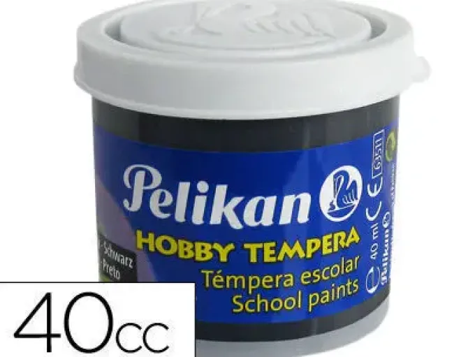 PELIKAN BOTE DE TEMPERA ESCOLAR 40 ML. NEGRO 11 63511 CS07898