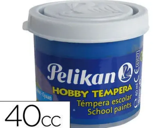 PELIKAN BOTE DE TEMPERA ESCOLAR 40 ML. AZUL CYAN 127 63577 CS12955