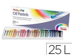 PENTEL OIL PASTEL CAJA 25 COLORES SURTIDOS CS73924