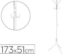 PERCHERO METALICO Q-CONNECT BLANCO 8 COLGADORES 173X51 CM