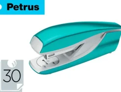 PETRUS 635 GRAPADORA METALICA - HASTA 30 HOJAS - EXTRAEGRAPAS INTEGRADO - GRAPADO CERRADO, ABIERTO Y CLAVADO - COLOR TURQUESA METALIZADO