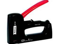 PETRUS 295 TOP CLAVADORA/GRAPADORA - PARA GRAPAS 530/6 A 14MM Y PINS TIPO 8 DE 15MM - AJUSTE DE POTENCIA - COLOR NEGRO/ROJO