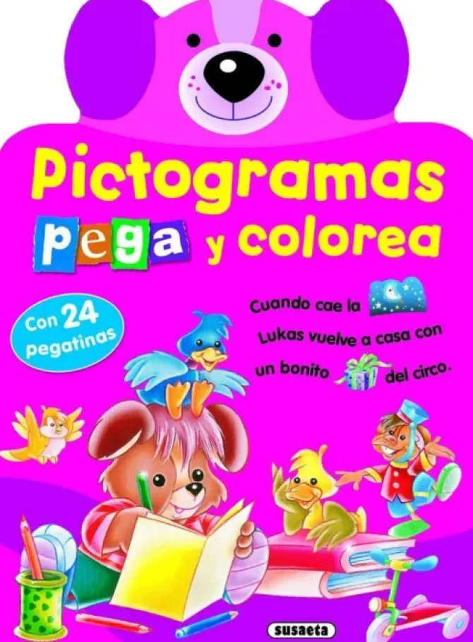 PICTOGRAMAS - PEGA Y COLOREA CONEJITO